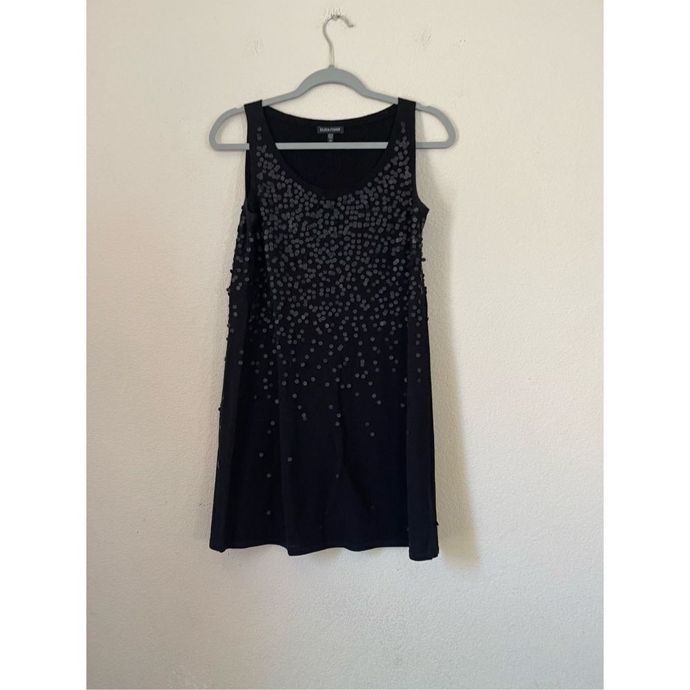 Eileen fisher 100% merino wool sequined mini dress/tunic size xsmall